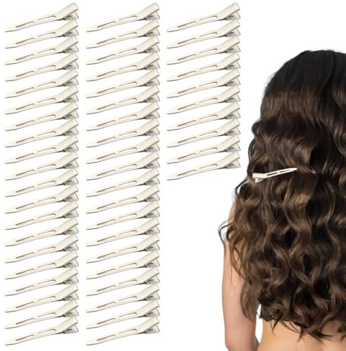 Becchi d'Oca per Capelli, 50 Pezzi Pinze per Capelli Donna, Fermagli per Capelli a becco d'anatra, Metallo Pinze Adatte allo styling dei capelli, Mollette per acconciature Donna