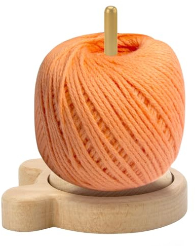 VQBKHO Wollabwickler Holz, Wollknäuelhalter Kugellager Doppelte Rotation Garnhalter Buche Wollhalter Wollwickler Garnhalter für knotenfreies für Strickliebhaber, Häkeln Stricken Kunsthandwerk bezuhör