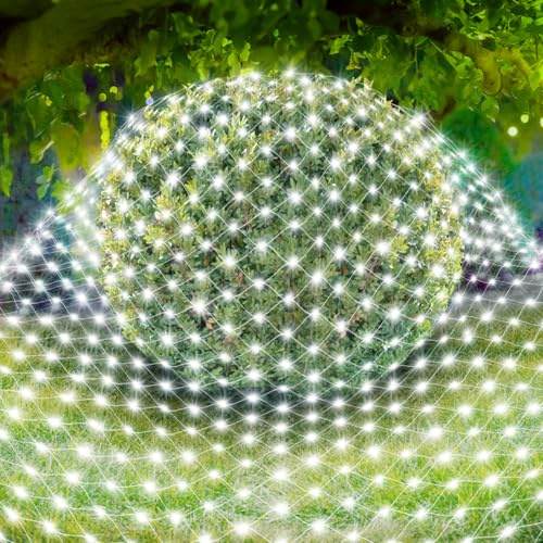 Lichternetz Außen, Lichterketten Vorhang 8 Modi, Lichterkette 200 LED 3M x 2M Weihnachten Lichtervorhang Außen, Weihnachtsbeleuchtung Wasserdicht für Büsche, Garten, Weihnachtsbaum, Zimmer, Balkon
