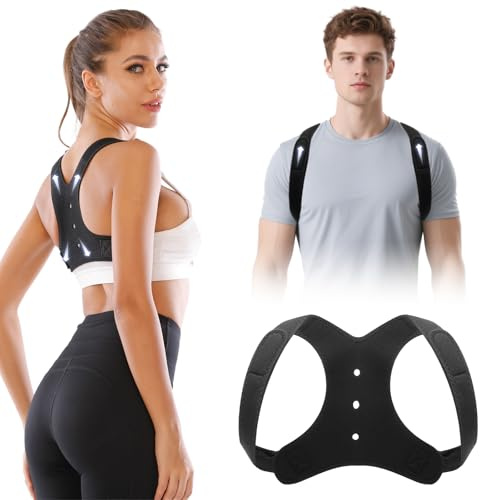ZAHRVIA Rücken Geradehalter Haltungskorrektur Damen Herren Verstellbar | Atmungsaktive Posture Corrector Schultergurt zur Linderung von Nacken und Rückenschmerzen