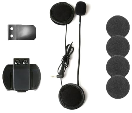 Diogeynu Motorcycle Helmets Communication Headset With 3.5mm Microphone Speakers General Sound Accessories Motorcycle Intercom With Secure Clip Mount