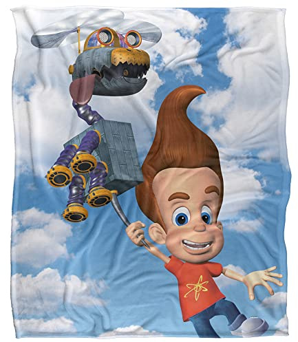 Nickelodeon Brand Helicopter Jimmy Silky Touch Super Soft Throw Blanket 152 X 127 cm, White