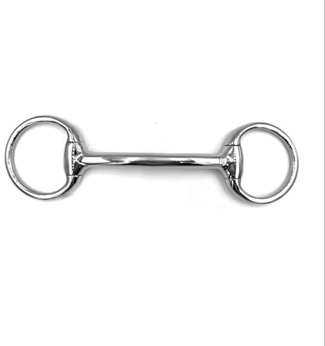 Equine Smile ES0095 Mors à tête d'olive en acier inoxydable de la frange à la pleine taille Diamètre de l'anneau 55 mm Épaisseur de la morsure 13 mm (8,5 cm)