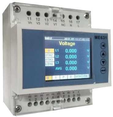 1500A Modbus RTU RS485 Energiezähler Din-Schiene Spule 32GB Datenlogger Leistungsanalysator Energiemonitoring