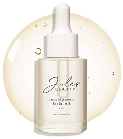 Julep Rosehip Seed Facial Oil - Lightweight, Nourishing Vitamin E Oil Moisturiser for Face - Skincare Serum for Redness, Dry Skin, and Hyperpigmentation - 30ml