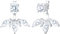 Elli Ohrringe Ear Jackets Floral mit Zirkonia Kristallen in 925 Sterling Silber