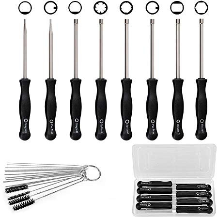 Cacciaviti Carburatore, 8 PCS Kit di Strumenti per Regolazione e Pulizia del Carburatore con Custodia per Regolare i Comuni Carburatori di Piccoli Motori a 2 Tempi