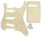 FLEOR Set of 11 Holes SSS Style Pickguard and Tremolo Cavity Cover Back Plate with Screws for US/Mexican Standard ST Guitar Parts,3Ply Cream