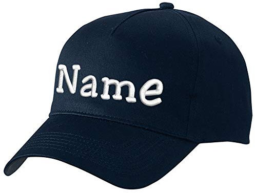 Nashville print factory Modisches Basecap Bestickt mit Namen oder Wunschtext | in 21 Farben (Navy)