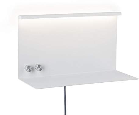 Paulmann LED Wandleuchte mit Ablage Jarina 4,5 W | 1,6 W , Metall, 3000 K, 440 | 160 lm, Wandlampe