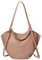 NYZE Damen Hobo Doubleface - 100% Vegane Henkeltasche/Shopper Taupe