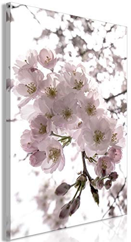 decomonkey Bilder Blumen 40x60 cm 1 Teilig Leinwandbilder Bild auf Leinwand Vlies Wandbild Kunstdruck Wanddeko Wand Wohnzimmer Wanddekoration Deko Natur Pflanzen