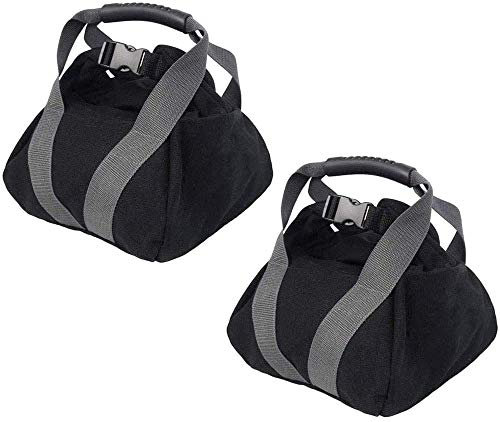 2 Stück verstellbare schwere Fitness Power Sandsack, tragbare verstellbare Leinwand Sand Kugelhantel Soft Sand Bag Gewichtheben Hantel für Heimtraining, Fitness, Yoga Workout