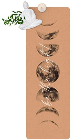 Bilderwelten Yogamatte Kork - Spruch Be The Light, Größe HxB: 61x183 cm