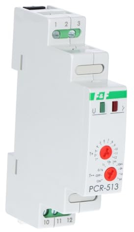 Zeitrelais 1P 10A 0,1sek-576h 24V AC/DC verzögert Anschluss PCR-513-24V f&f 5908312595588