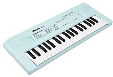 Lechnical Electronic Piano with Mini Keyboard 37-Key Electronic Keyboard Piano Children' s Piano Blue