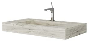 80cm hpl stratifié lavabo chêne Glace Bassin Central