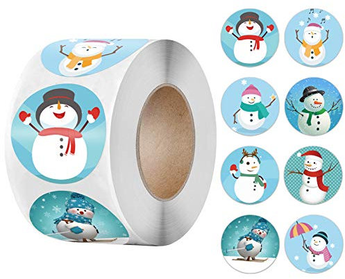 Rifuli Dekorationspaket Geschenk Urlaub Weihnachten 500 Geschenk 1 Rolle Weihnachtspfosten Aufkleber Wohnkultur Futterschüssel Mit Deckel (Multicolor #2, One Size)