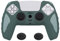 playvital Coque Manette pour ps5 Protection Accessoire pour ps5 Controller Cover Housse Silicone avec Capuchon Joystick,Édition Chevalier-Gris Templeton&Gris Jade