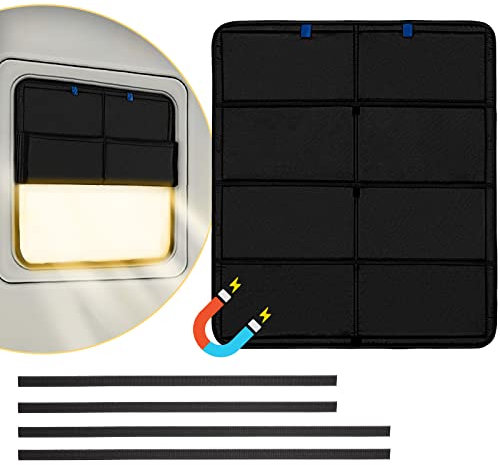 funomo Grand pare-soleil pour fenêtre latérale de camping-car, 76,2 x 66 cm, magnétique pliable, couverture de fenêtre occultante, Keystone Outback, protection contre les rayons UV, imperméable