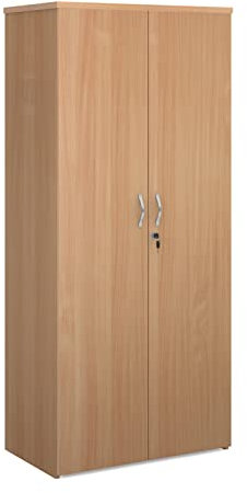 Mr Office Universal double door cupboard 1790mm high with 4 shelves, Beech