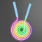 Corde à sauter lumineuse à LED pour enfants - Corde à sauter lumineuse pour le sport et le fitness (poignée bleue)