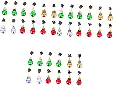 Gadpiparty 36 STK Bartschmuck-Clips Bartschmuck Für Weihnachtsfeiern Weihnachtsbaumschmuck Weihnachtliche Bartclips Dekoration Weihnachtsbart Bart Kugel Bartperlen Weihnachten Baumkugel Mann