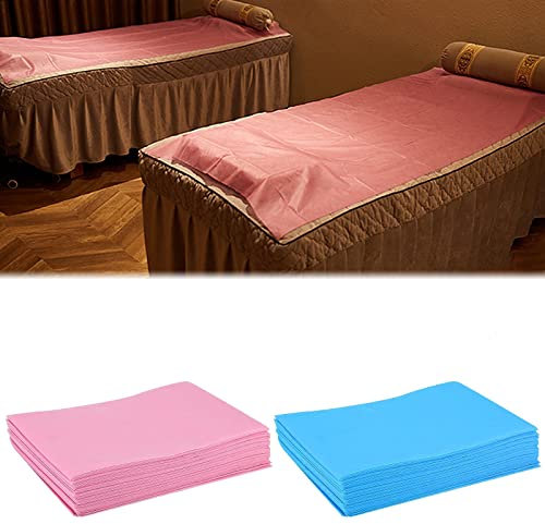MENAYODA 100 Stück Einweg Bettlaken, Massageliegen Auflage, 80 x 180cm Wasserdicht für Massagesalon SPA Tattoo Hotels (Rosa)