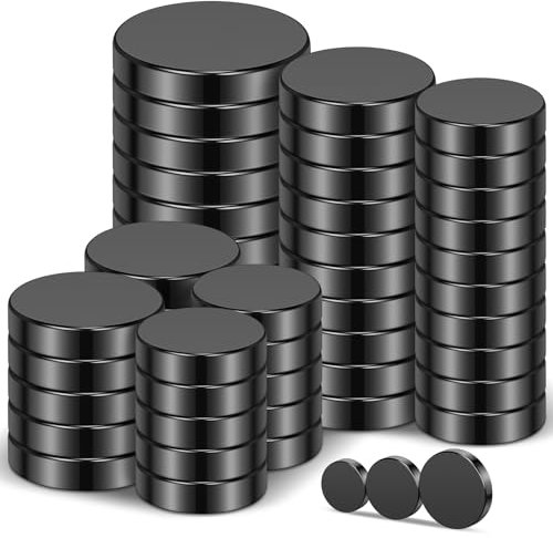 Wukong Neodym Magnete Set in 3 Größen, 50 Stück 10mm/12mm/15mm x 3mm Dicke Extra Stark Klein Magnete für Magnettafel, Pinnwand, Whiteboard, Kühlschrank, Magnetboard, inkl.