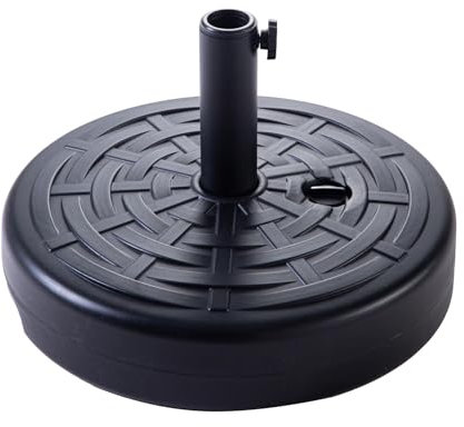 C-Hopetree 27 kg Heavy Duty Water Fillable Base Stand for Garden Parasol Outdoor Patio Market Table Umbrella, Black