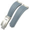 SDUTIO 20mm Kautschuk Uhrenarmband mit kurzer Schnalle für Rolex Daytona Submariner Role OYSTERFLEX Yacht Master Silikon Armband klein, Silver Buckle Link, Achat
