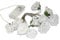 hellum LED Lichterkette mit weißen Rosen 2x, Lichterkette innen mit 10 LED warmweiß, Batterie (2xAA, nicht inkl.) mit 2,3m Gesamtlänge, Valentinstag Dekoration 2 Stück 151527