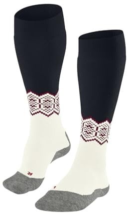 FALKE Damen Skisocken SK2 Intermediate W Kh Wolle Funktionsmaterial warm dick 1 Paar, Weiß Off-White 2040, 41-42