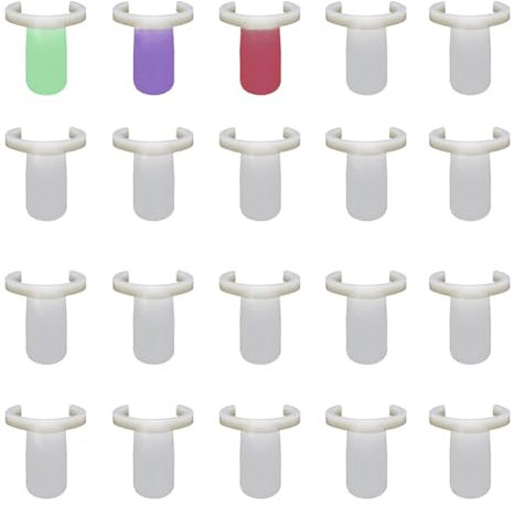 100Pcs Nail Display Rings Plastic Nail Art Color Chart Tool False Nail Tips Manicure Practice Tool for Beginners Salon Professionals