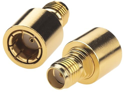 YILIANDUO 2er-Pack RPSMA Stecker auf SMA Buchse Koax Adapter für Antenne | RPSMA RF Koax Adapter Vergoldetes Messing DC-12GHz für WLAN, Router, SDR, Testgeräte und Koaxialkabel.