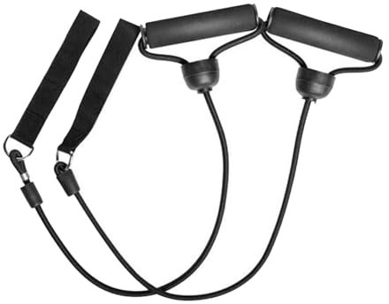 Ronyme 2X Trampolin-Widerstandsbänder, Übungsbänder mit Griffen, Fitness, Komfortables Workout, Bungee-Seil für Frauen und Männer, Sport, Yoga