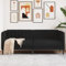 SECOLI Sofa 2er Sofa 2er skandinavisch Sofa 2er Schwarz 100% Polyester 176 x 76,5 x 74,5 cm 2 Personen 110 kg Tragfähigkeit