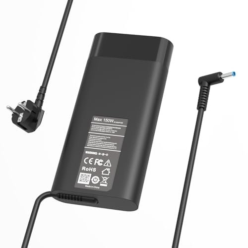 150W Netzteil Ladekabel Laptop Kompatibel mit HP ZBook 15 15V 15U G5 G6 Power G9 G10 G8 G7 Pavilion 15 17 15-bc 15-ec 17-ab 17-cd CTO Gaming Laptop Victus 15 16 ADP-150XB B AC Ladegerät