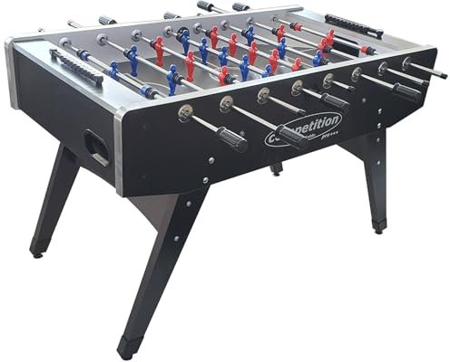 TopTable Competition Pro *** Formica/Metal Line Black w/Molded Player Kicker - Profi Fußballtisch mit geformten Puppen