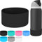 Silicone Boot Sleeve Anti-Slip 12oz & 24oz（32oz & 40oz） Protective Cover Durable Silicone Bottom Protector for Water Bottles (Black, 12oz&24oz)
