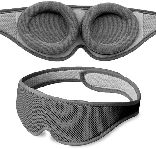 Premium Schlafmaske für Seitenschläfer - Lichtblockierende 3D-Augenmaske, Nulldruck-Schlaf-Augenabdeckung für Damen & Herren, weiche atmungsaktive Augenbinde für Reisen, Entspannung & besseren Schlaf