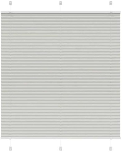 vidaXL Plissee Hellgrau 115x100 cm Stoffbreite 114,4 cm Polyester, Faltrollo, Klemmfix, Plisseerollo, Jalousie, Rollo, Plisseerollo für Fenster