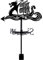 SUPERDANT Girouette de Jardin Exterieur pour Montage sur Toit en Forme de Bateau à Voile Dragon Girouettes en Métal pour Deco Jardin Exterieur Panneaux Décoratifs pour Le Vent Noirs