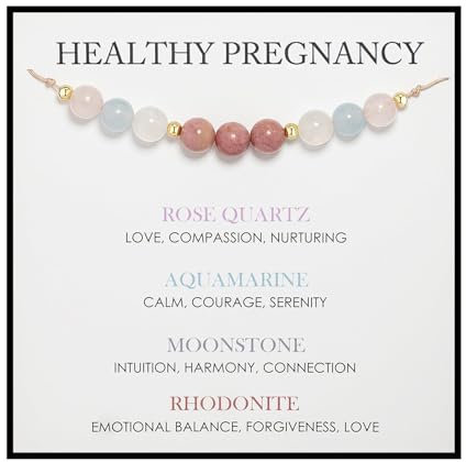 Pregnancy Gifts, Adjustable Rainbow Moonstone Bracelet Gift for Mum to be, Mummy to be, New Mum, First Time Moms, Pregnant Women, Baby Shower Mothers Day Jewellery