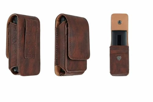 caseroxx Phone Case for Senior Mobile Phones from Various Brands – Doro, Nokia, Emporia, Beafon, SPC, etc. with Belt Loop in brown