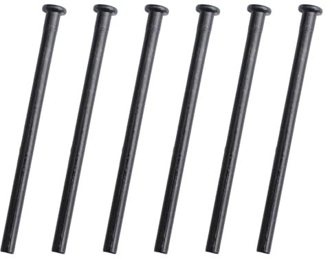 INCREWAY 4 Inches Door Hinge Pins, 6Pcs Residential Door Hinge Pins Durable Modern Style Hinge Pins for Interior Door Security Replacement, Black