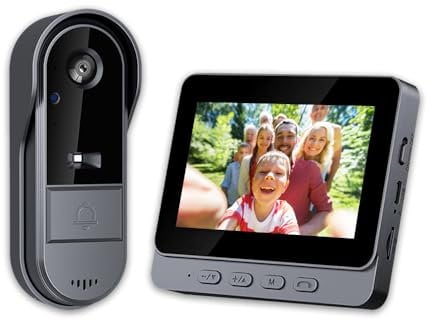 TKMARS Timbre Inalámbrico con Cámara 1080P Impermeable IP67, Videoportero para Exterior con Pantalla de 4,3, Visión de 170°, Visión Nocturna, Intercomunicador Video para el Hogar, sin WiFi ni App