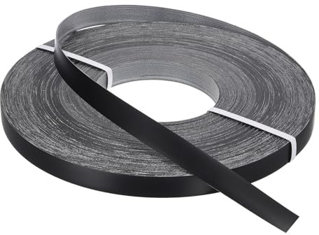 QUARKZMAN Nastro per Finitura a Bordo Nero 250 ft x 1-1/8 Pollici Nastro in Faggio Pre-Incollato Flessibile per Finiture di Bordo in Compensato con Adesivo Hot Melt per il Restauro di Mobili