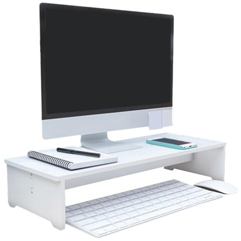 Machtiging Support pour Moniteur,Rehausseur D'éCran pour Bureau,Supports pour Moniteurs D'Ordinateur,Support D'Ordinateur avec éTagèRe De Rangement,Multifonctionnel,Peu Encombrant,pour Bureau