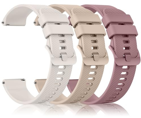 YLK Bracelets Compatible pour Ice-Watch - ICE smart 2.0 1,96 pouces, Bracelet de Rechange en Silicone à Dégagement Rapide, Violet Fumé/Thé au Lait/Starlight